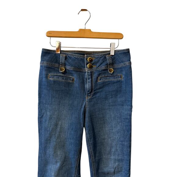 Anthropologie Pilcro & The Letterpress High Rise Cropped Flare Denim Jeans  28 - Picture 5 of 10